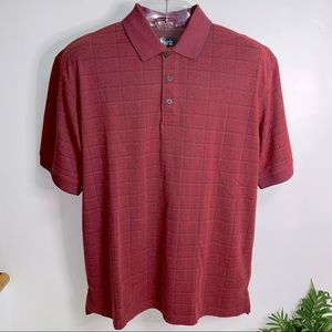 Vintage Ashworth Red Collar Golf Polo Shirt in size L large